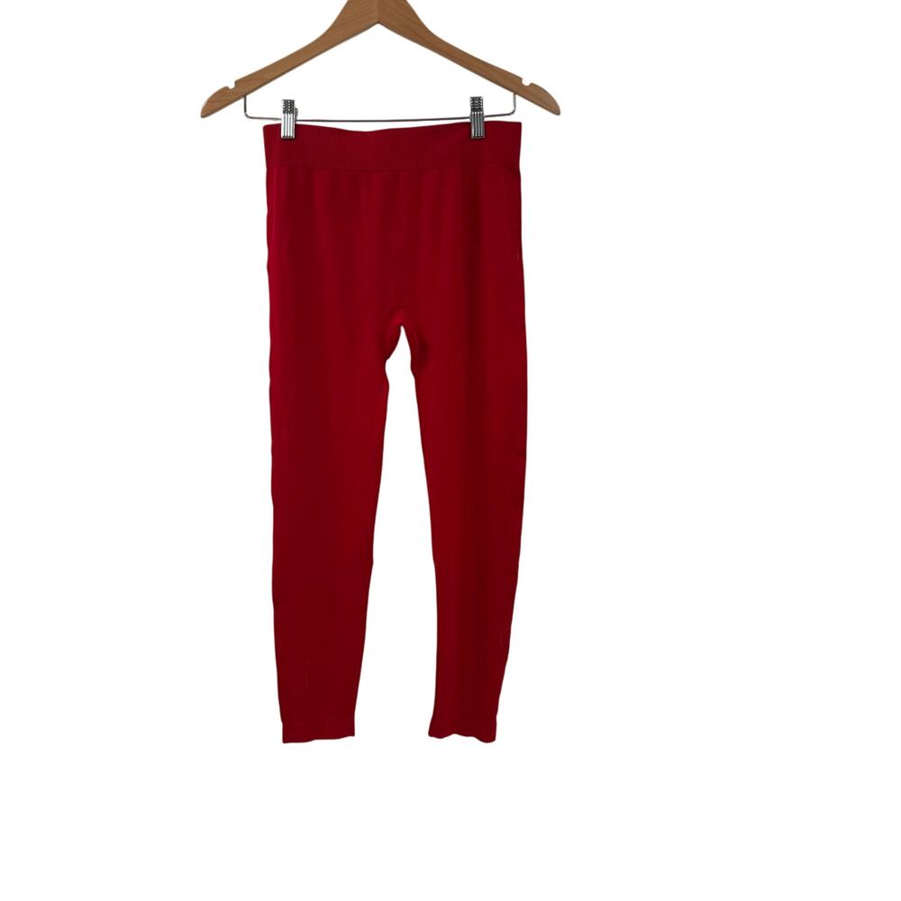 NWT White Mark red stretchy three quarters leggings